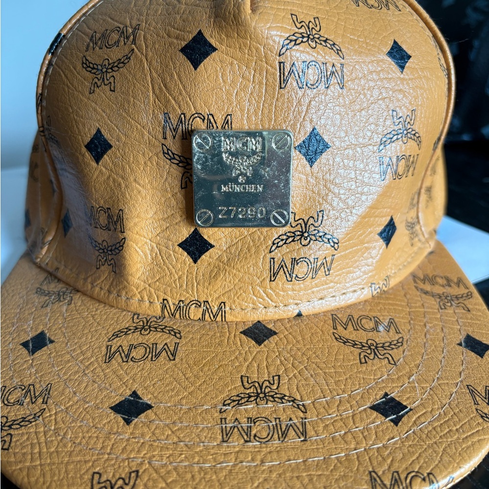 MCM Tan Logo Cap